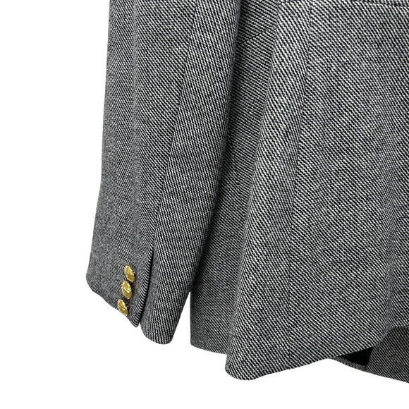 Escada Grey Herringbone Wool Button Front Jacket Womens 44 US 14 - Picture 7 of 8